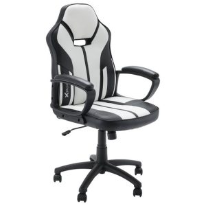 X Rocker Lunar Ergonomic Office Gaming Chair - Black & White
